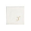 Лляна серветка з вишитою літерою &laquo;T&raquo;