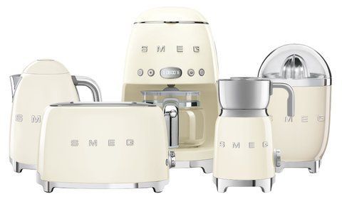 Набір техніки SMEG 50&rsquo;s Retro Style DCF02CREU + TSF01CREU + KLF03CREU + MFF11CREU + CJF01CREU фото