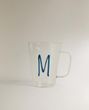 Чашка з боросилікатного скла з буквою &laquo;M&raquo;
