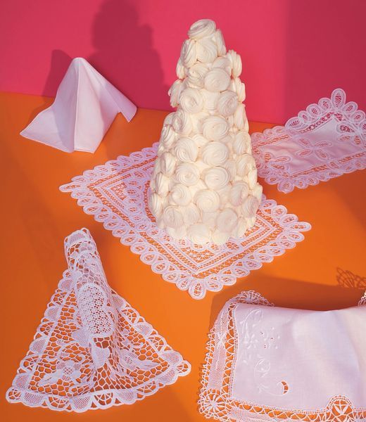 Прямокутна мереживна сервірувальна серветка Pizzo PIZ00002 фото
