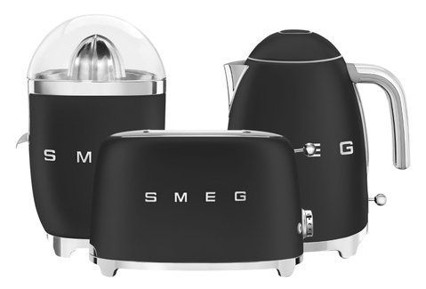 Розширений сніданковий набір SMEG 50&rsquo;s Retro Style TSF01BLMEU + KLF03BLMEU + CJF01BLMEU + KLF03BLMEU фото